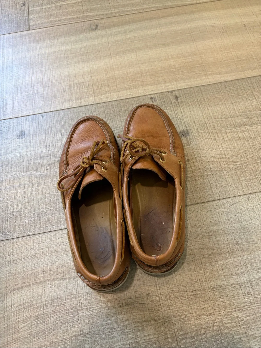 Sperry Men's Leather Boat Shoes in Tan Brown